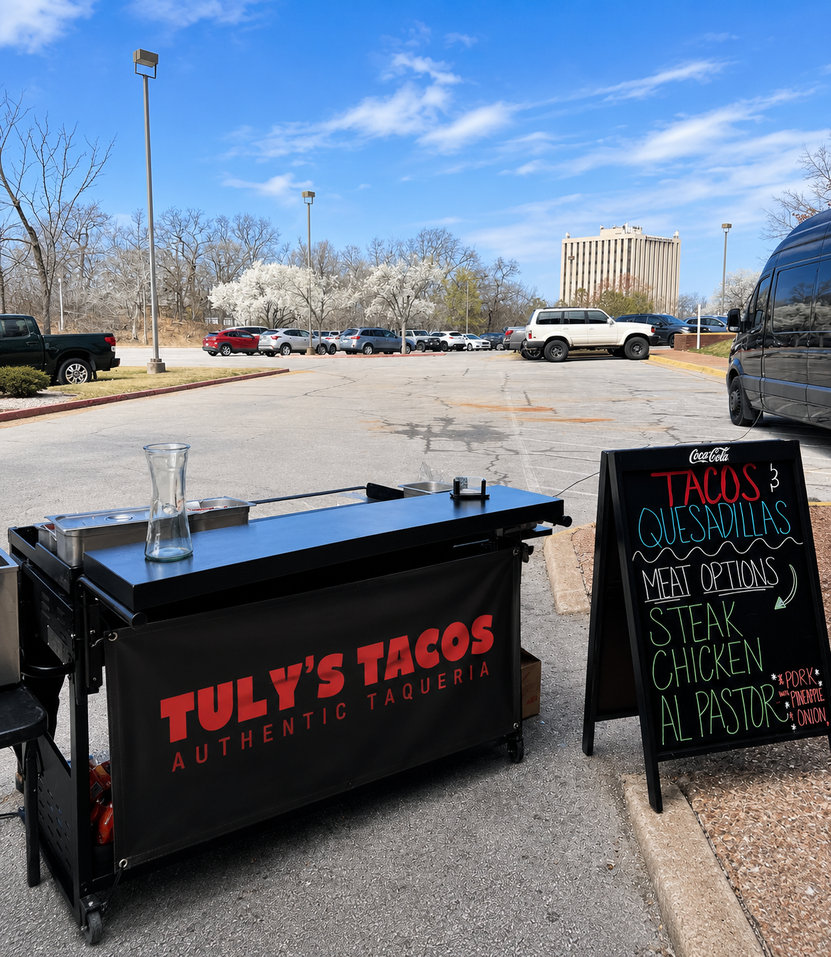 Tuly's mobile grill and chalkboard menu